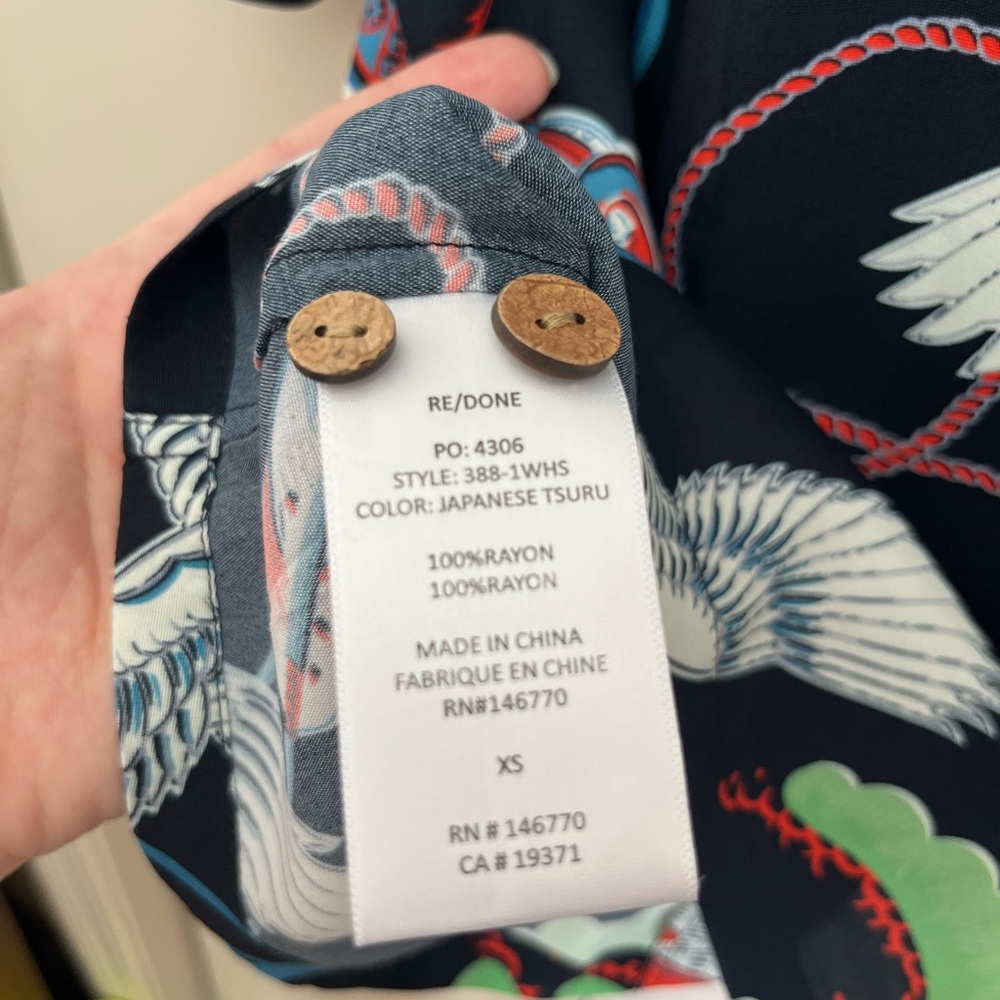 Re/Done Multicolor Patterned Button Down Shirt - image 5